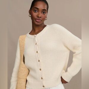 Jenni kayne cotton Hayes cardigan size small ivory